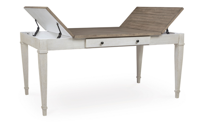 Modern Heritage Skempton Wooden Dining Table with Lift-Top Storage Bins
