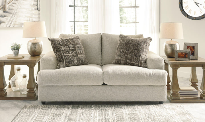 Soletren Fabric Loveseat with High Resiliency Foam Cushions-Jennifer Furniture
