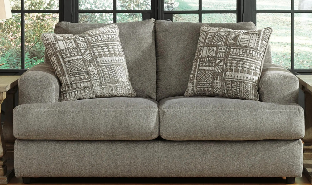 Soletren Fabric Loveseat with High Resiliency Foam Cushions-Jennifer Furniture