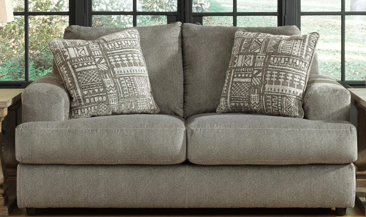 Soletren Fabric Loveseat with High Resiliency Foam Cushions-Jennifer Furniture