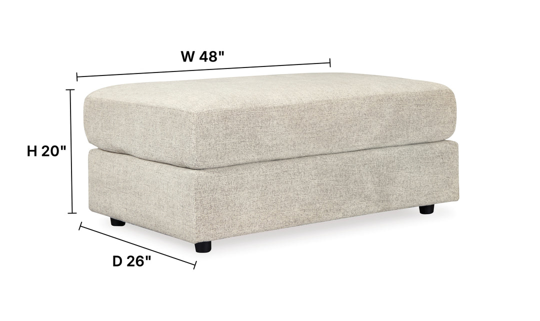 Modern Heritage Soletren Firmly Cushioned Fabric Oversized Ottoman-Jennifer Furniture