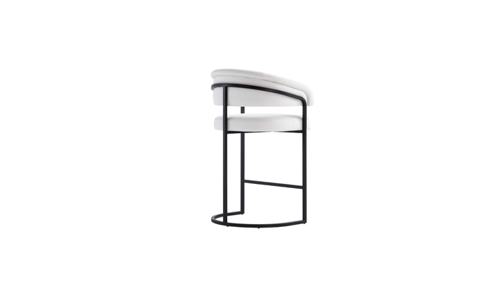 Manhattan Comfort Augusta Metal Upholstered Counter Stool-Jennifer Furniture