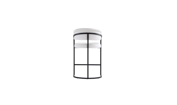 Manhattan Comfort Augusta Metal Upholstered Counter Stool-Jennifer Furniture