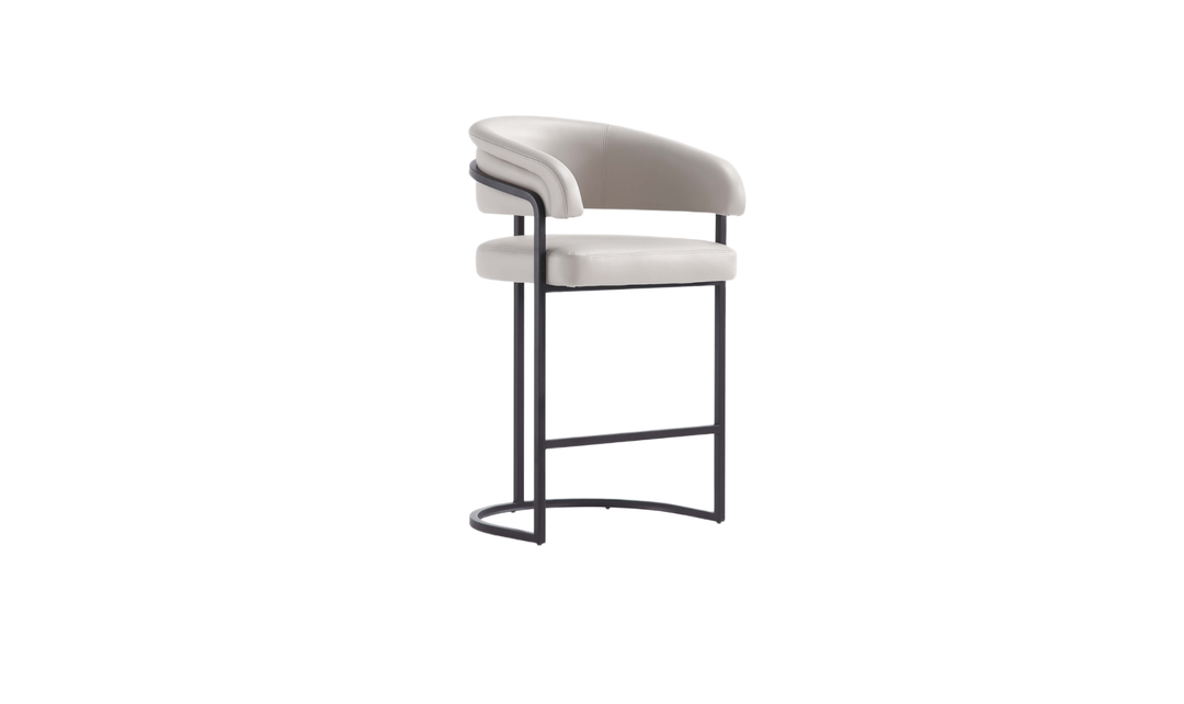 Manhattan Comfort Augusta Metal Upholstered Counter Stool-Jennifer Furniture