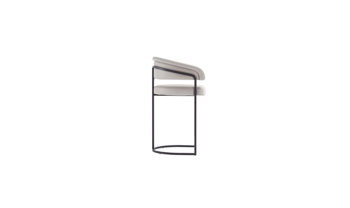 Manhattan Comfort Augusta Metal Upholstered Counter Stool-Jennifer Furniture