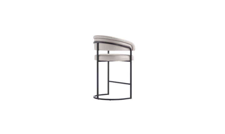 Manhattan Comfort Augusta Metal Upholstered Counter Stool-Jennifer Furniture