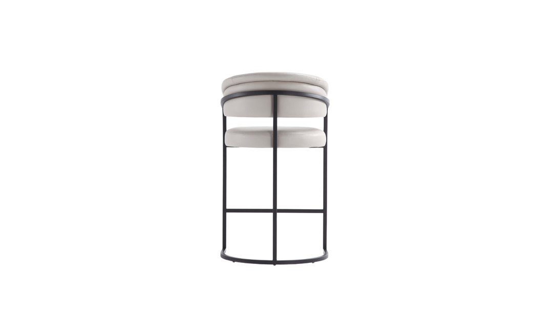 Manhattan Comfort Augusta Metal Upholstered Counter Stool-Jennifer Furniture