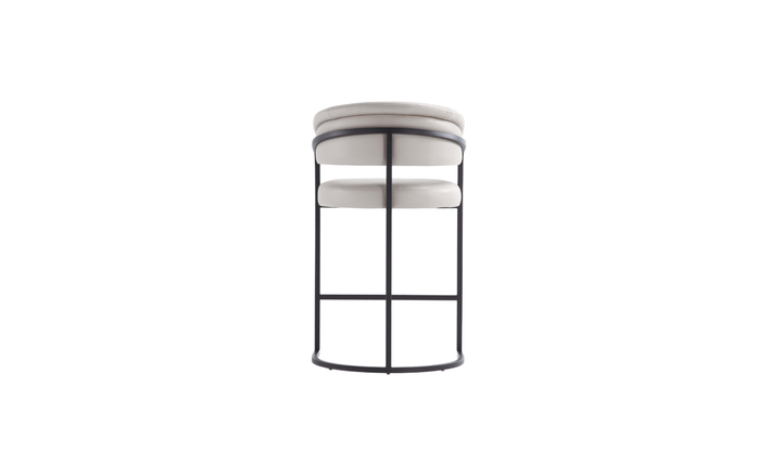 Manhattan Comfort Augusta Metal Upholstered Counter Stool-Jennifer Furniture