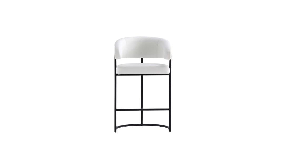 Manhattan Comfort Augusta Metal Upholstered Counter Stool-Jennifer Furniture