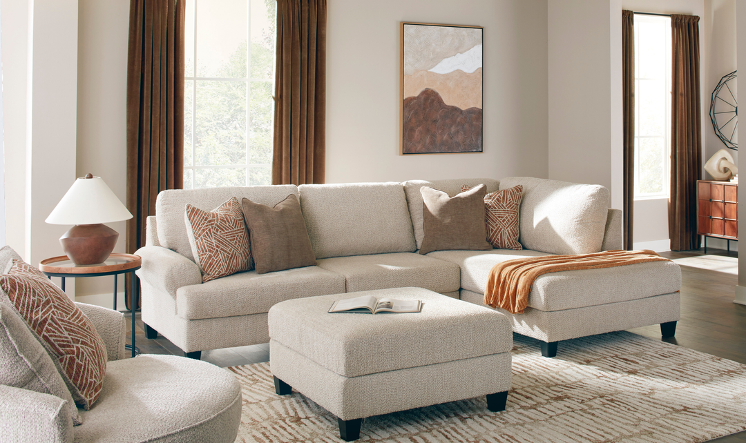 Modern Heritage Steelwater Retreat 2-Piece Sectional with Chaise-Jennifer