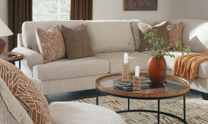 Modern Heritage Steelwater Retreat 2-Piece Sectional with Chaise-Jennifer
