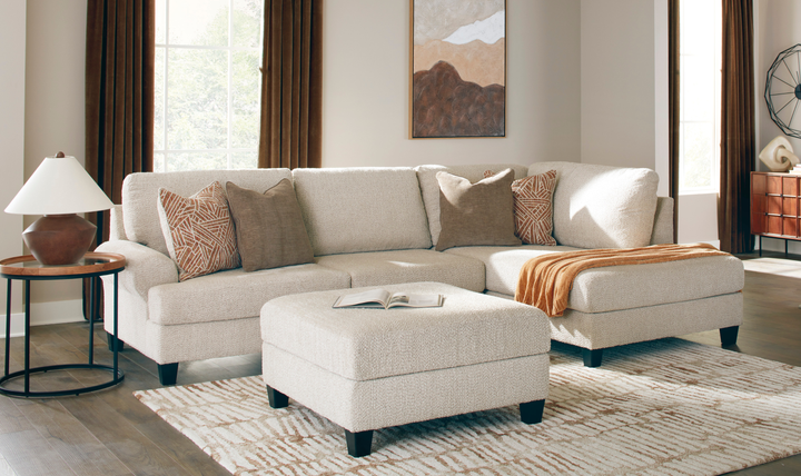 Modern Heritage Steelwater Retreat 2-Piece Sectional with Chaise-Jennifer