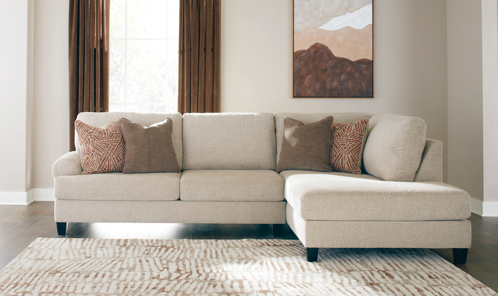 Modern Heritage Steelwater Retreat 2-Piece Sectional with Chaise-Jennifer