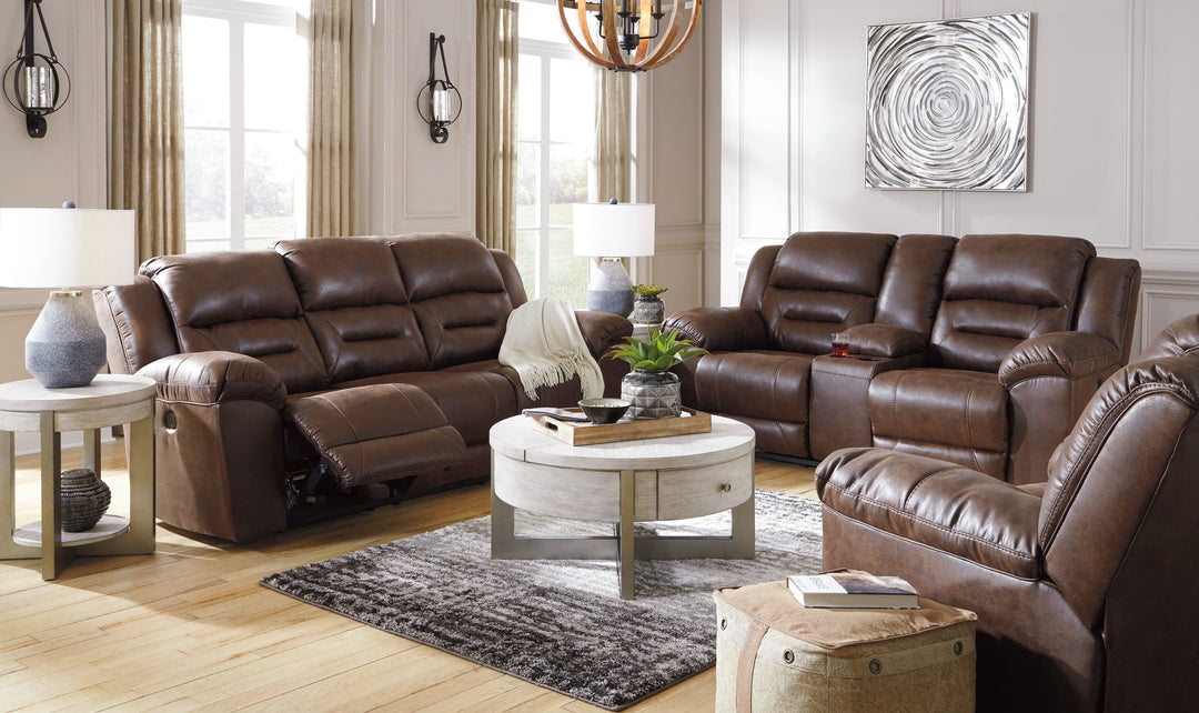 Modern Heritage Stoneland Power Reclining Leather Living Room Set-Jennifer Furniture