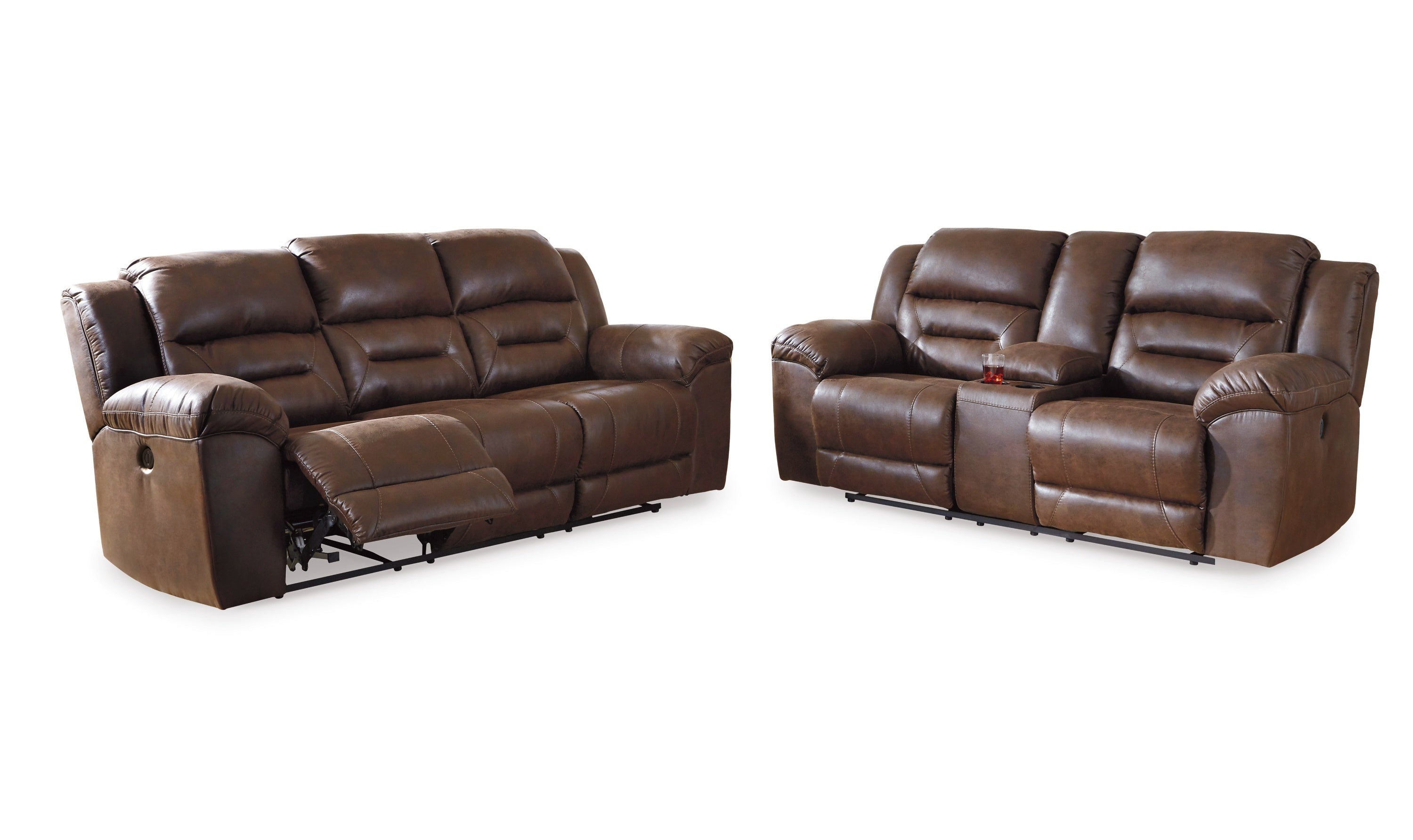 Modern Heritage Stoneland Power Reclining Leather Living Room Set-Jennifer Furniture