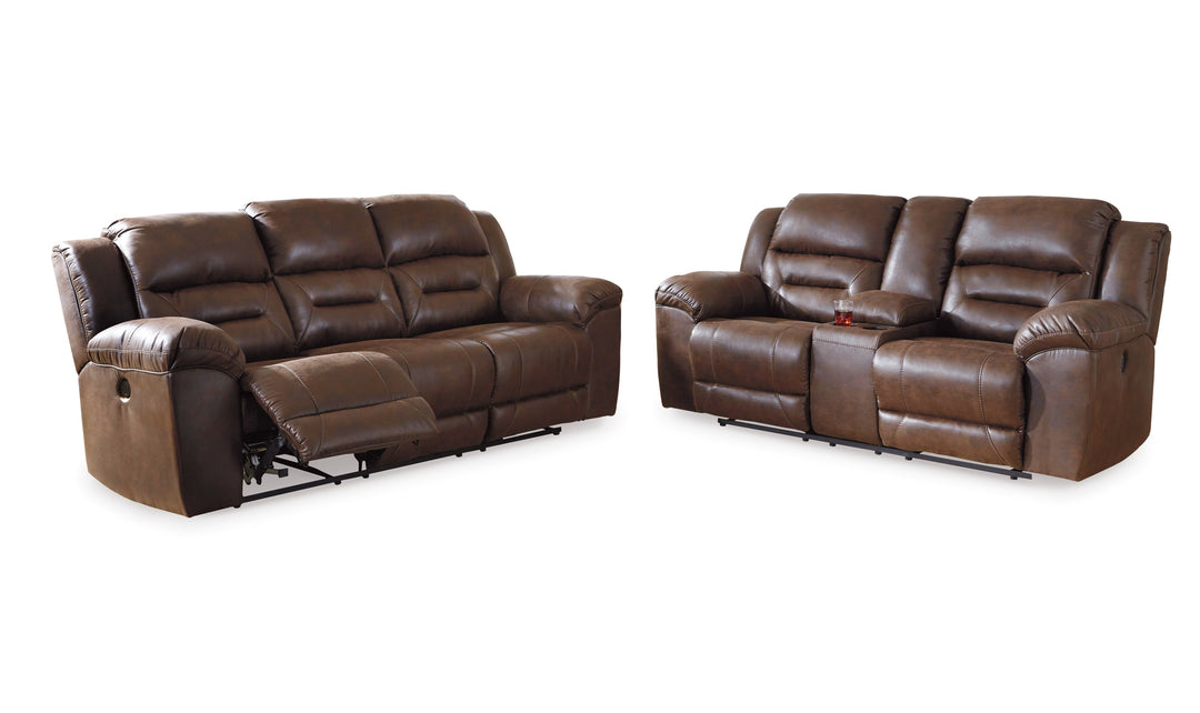 Modern Heritage Stoneland Power Reclining Leather Living Room Set-Jennifer Furniture