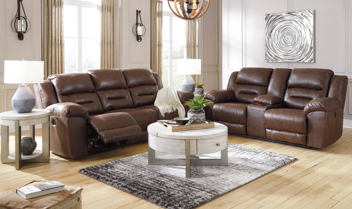 Modern Heritage Stoneland Power Reclining Leather Living Room Set-Jennifer Furniture