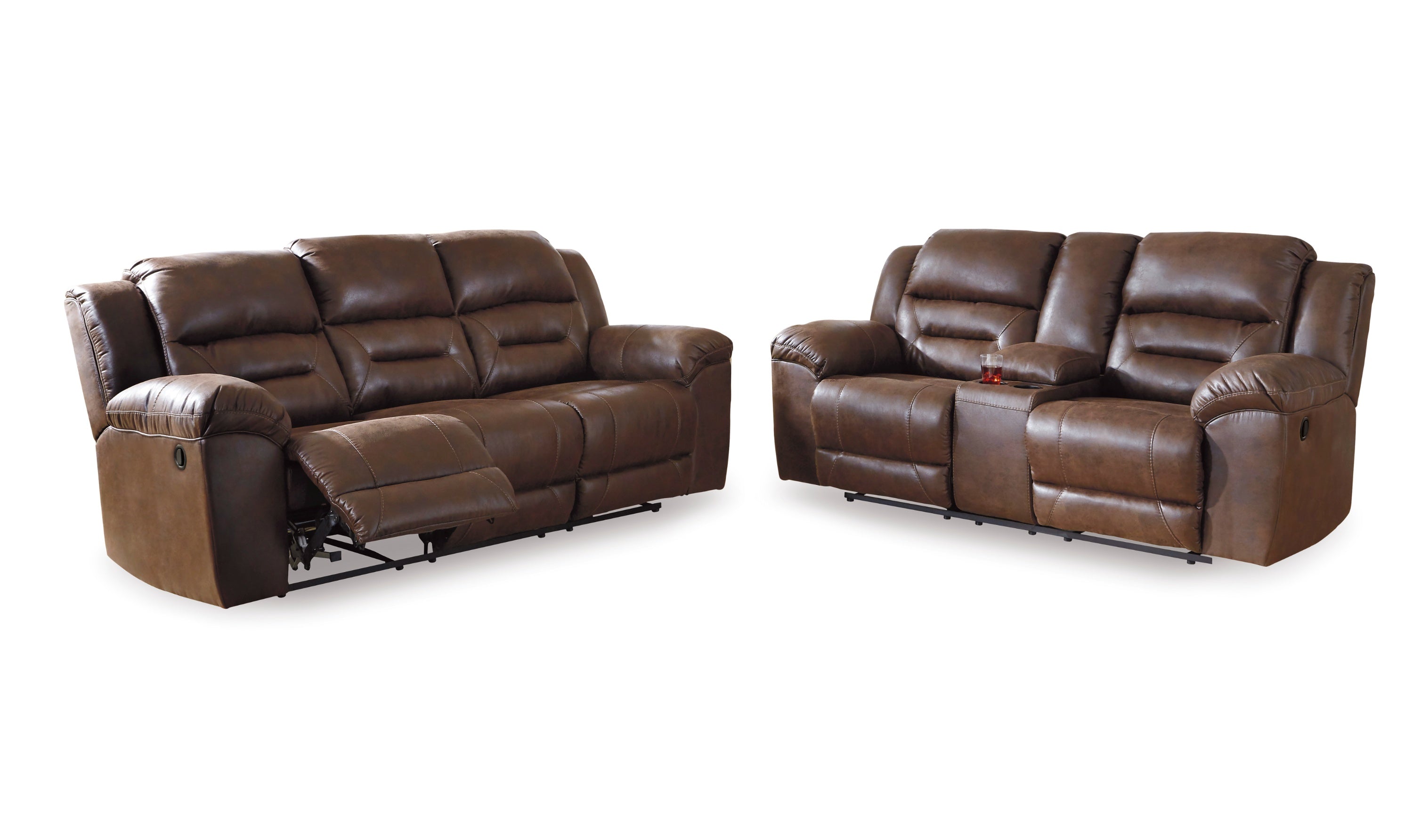 Modern Heritage Stoneland Power Reclining Leather Living Room Set-Jennifer Furniture