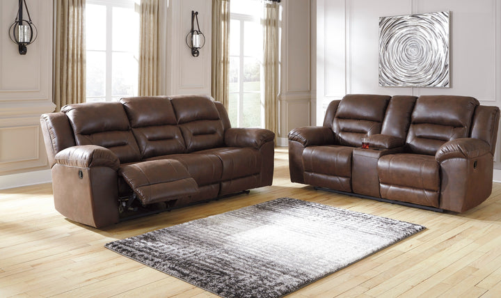 Modern Heritage Stoneland Power Reclining Leather Living Room Set-Jennifer Furniture