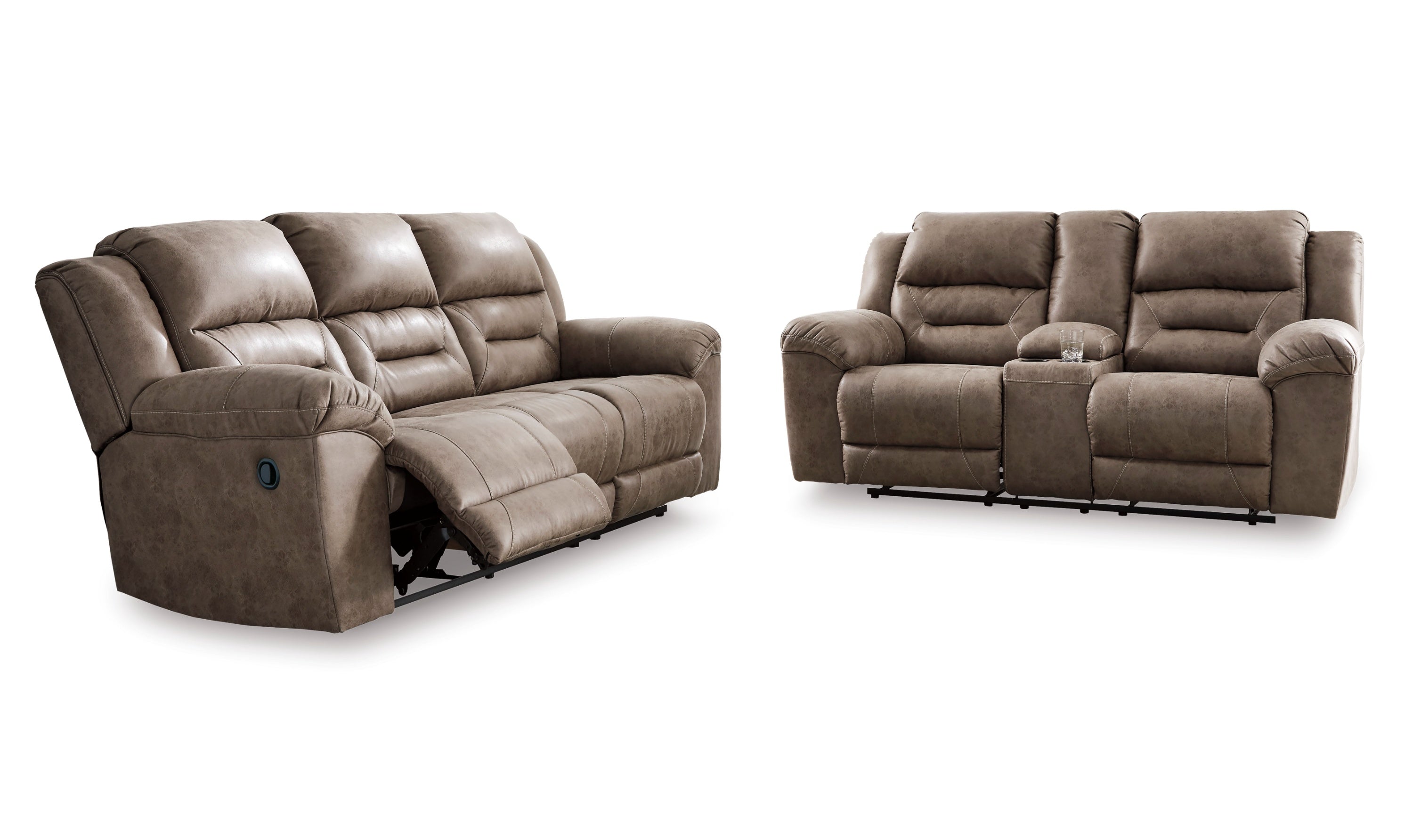Modern Heritage Stoneland Power Reclining Leather Living Room Set-Jennifer Furniture