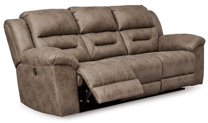 Modern Heritage Stoneland Power Reclining Leather Living Room Set-Jennifer Furniture