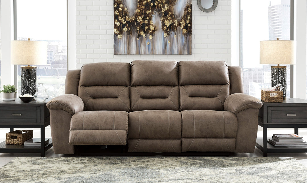 Modern Heritage Stoneland Power Reclining Leather Living Room Set-Jennifer Furniture