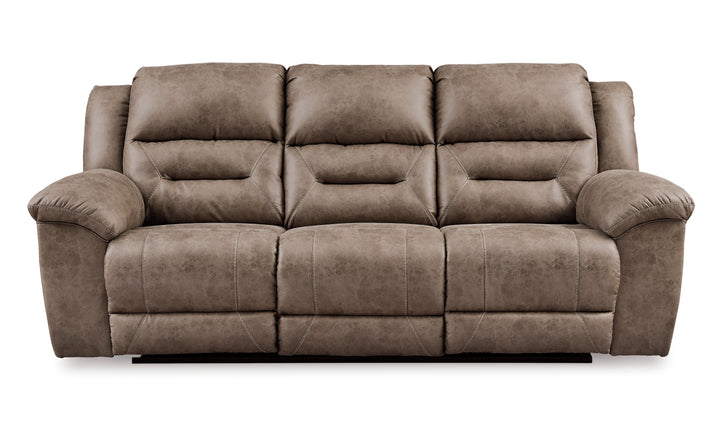 Modern Heritage Stoneland Power Reclining Leather Living Room Set-Jennifer Furniture