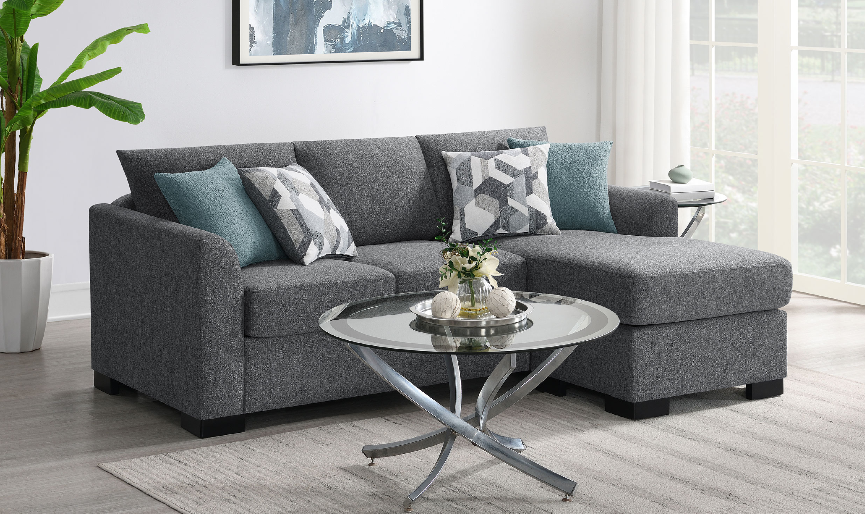 Modern Heritage Storey Sleeper Sectional Sofa with Reversable Chaise