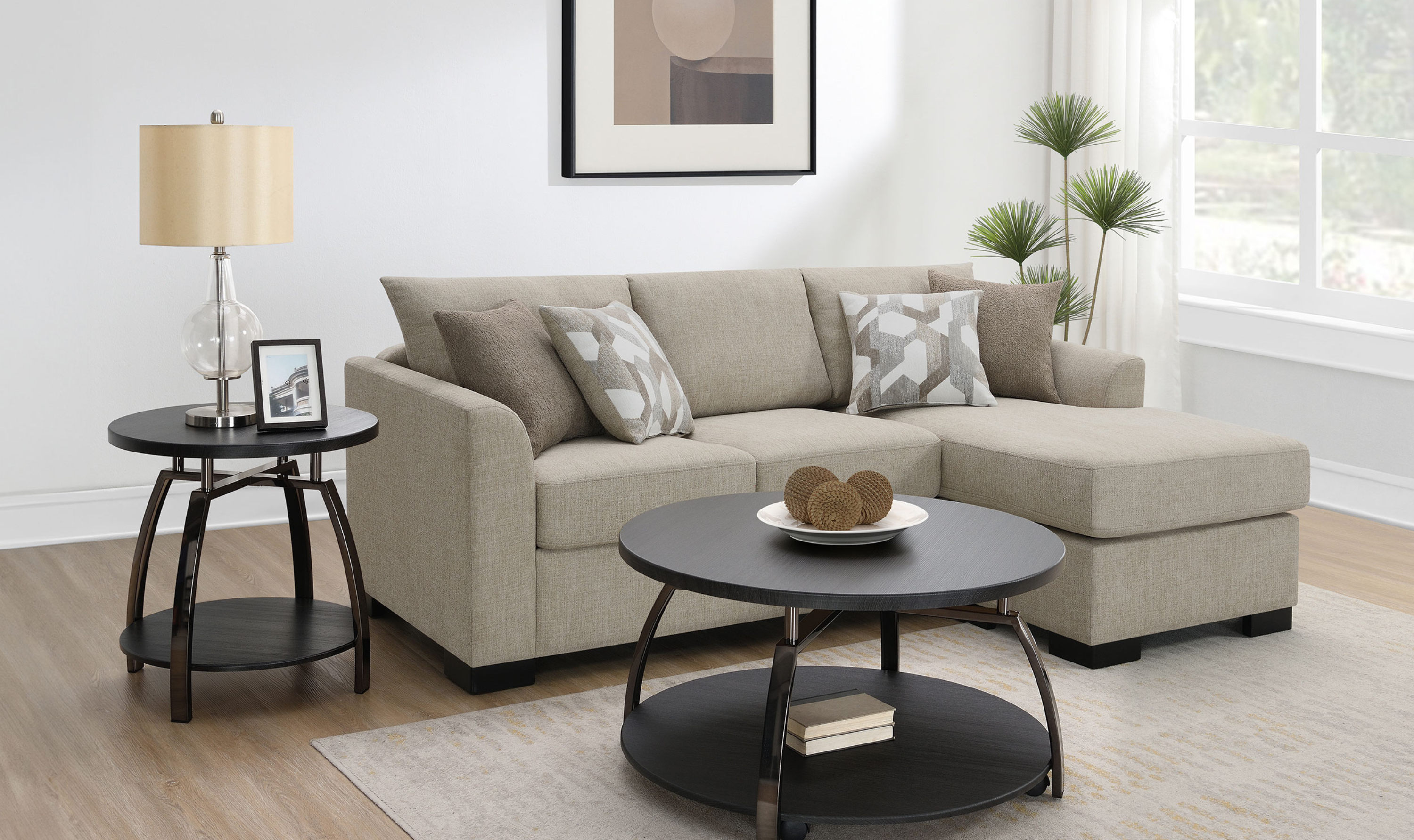 Modern Heritage Storey Sleeper Sectional Sofa with Reversable Chaise