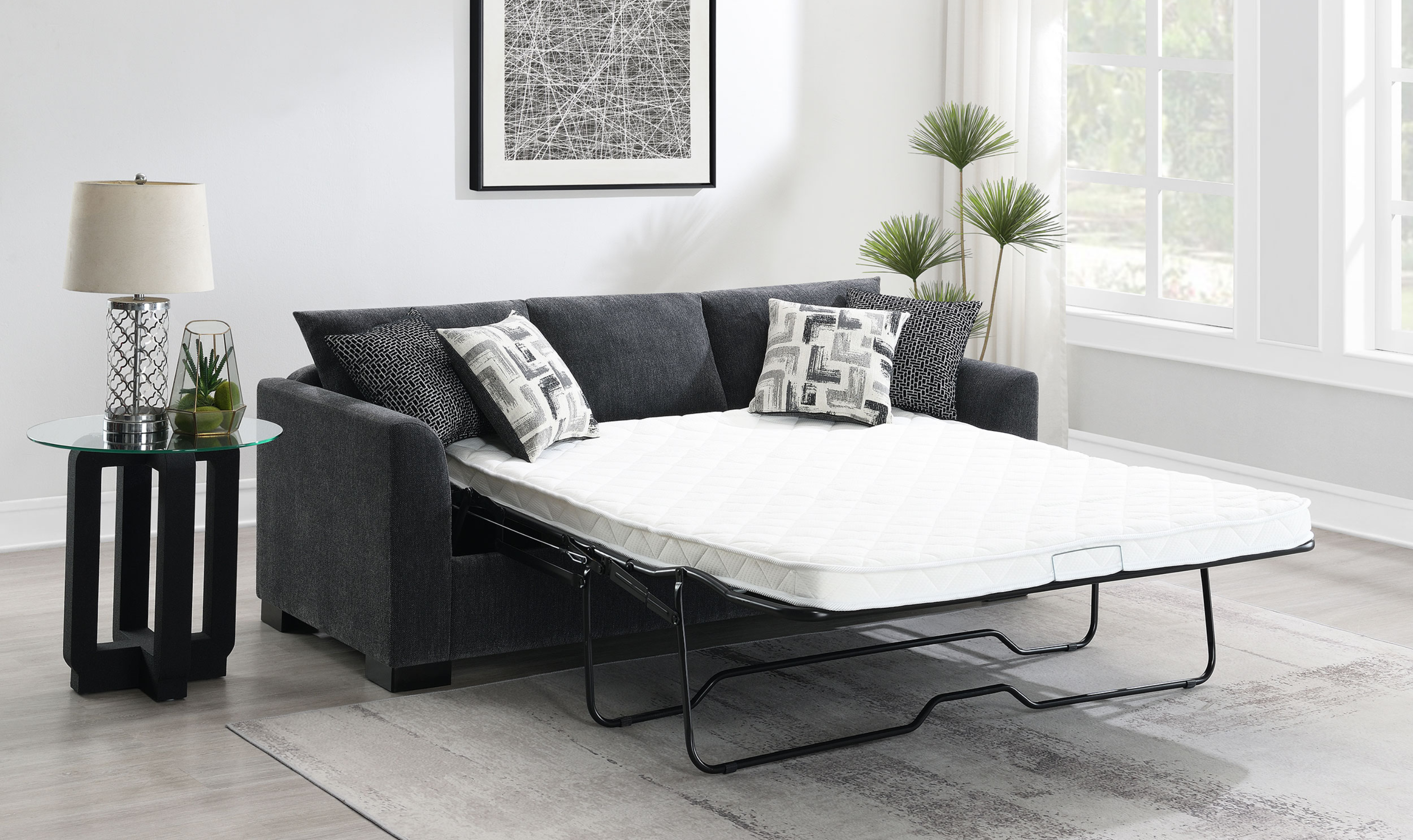 Modern Heritage Storey Sleeper Sectional Sofa with Reversable Chaise