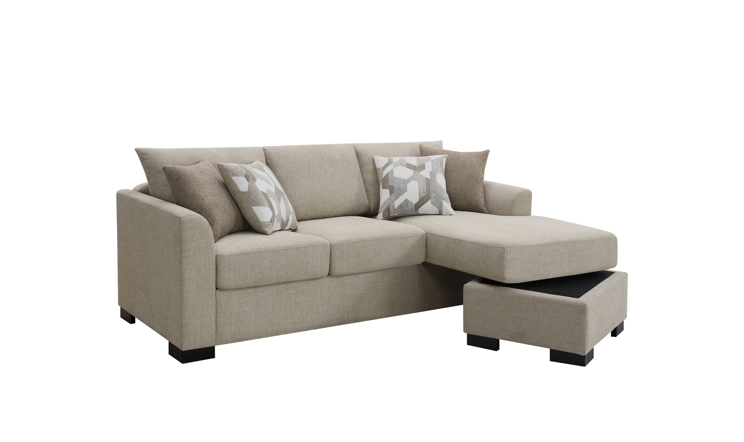 Modern Heritage Storey Sleeper Sectional Sofa with Reversable Chaise