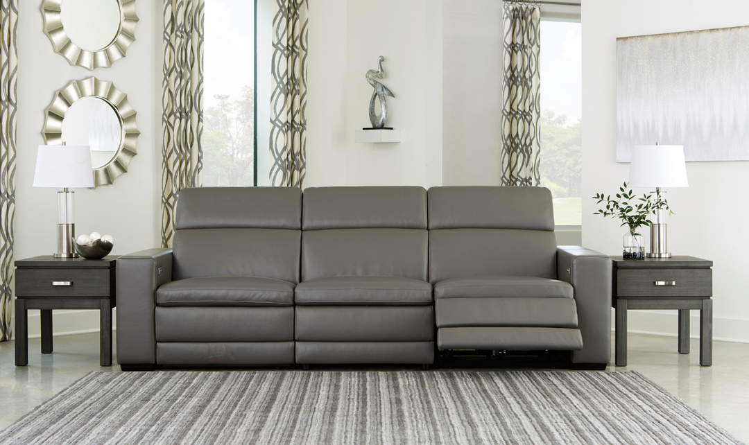 Buy Modern Heritage Texline 3 Seater Leather Power Reclining Sofa Online Jennifer Furniture