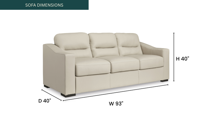 Modern Heritage Treasure Trove Leather Living Room Set in Almond