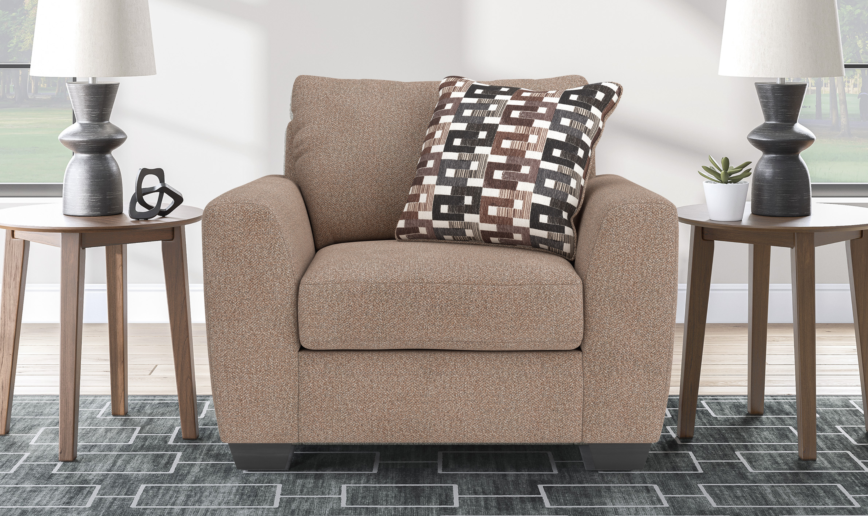 Modern Heritage Triston Peaks Fabric Living Room Set | Jennifer Furniture