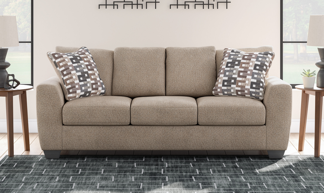 Modern Heritage Triston-Peaks Suede Fabric Queen Sleeper Sofa-Jennifer Furniture