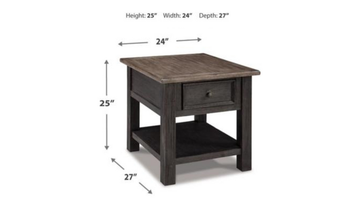 Modern Heritage Tyler Creek End Table with Drawer Storage