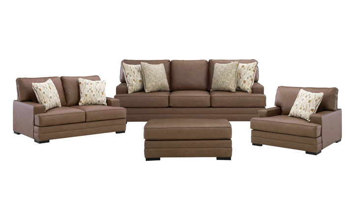 Modern Heritage VillaCourt Leather Living Room Set-jennifer