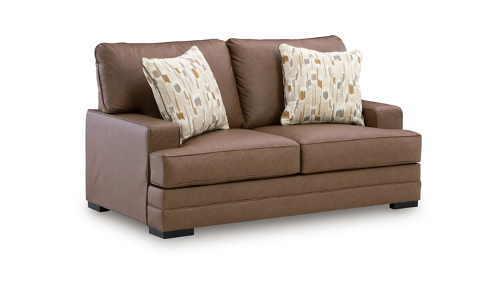 Modern Heritage VillaCourt Leather Loveseat-jennifer