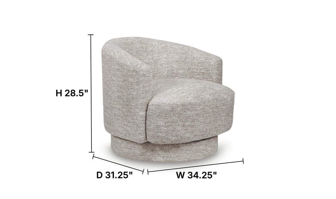 Modern Heritage Wardsor Swivel Accent Chair-Jennifer Furniture