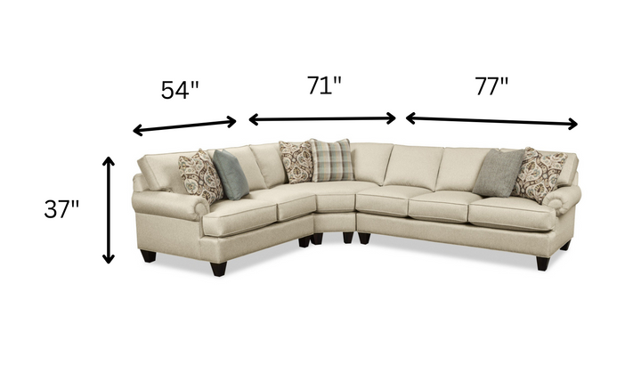 Rusty 3 Piece Sectional