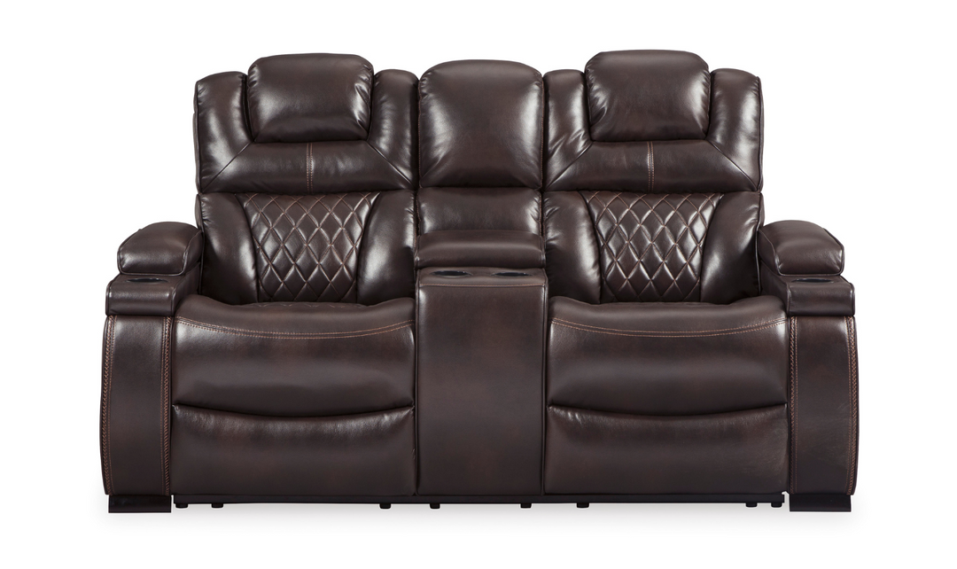 Modern Heritage Warnerton Brown Leather Power Reclining Set
