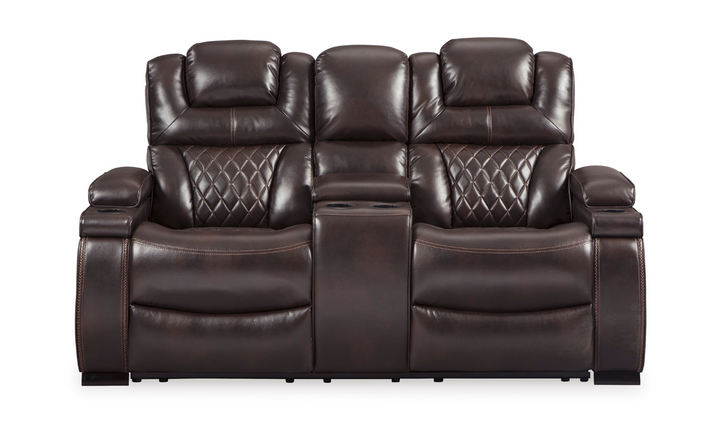 Modern Heritage Warnerton Brown Leather Power Reclining Set