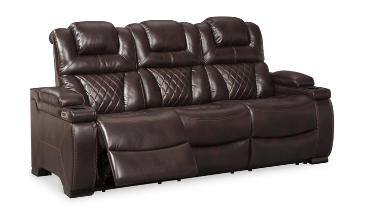 Modern Heritage Warnerton Brown Leather Power Reclining Set