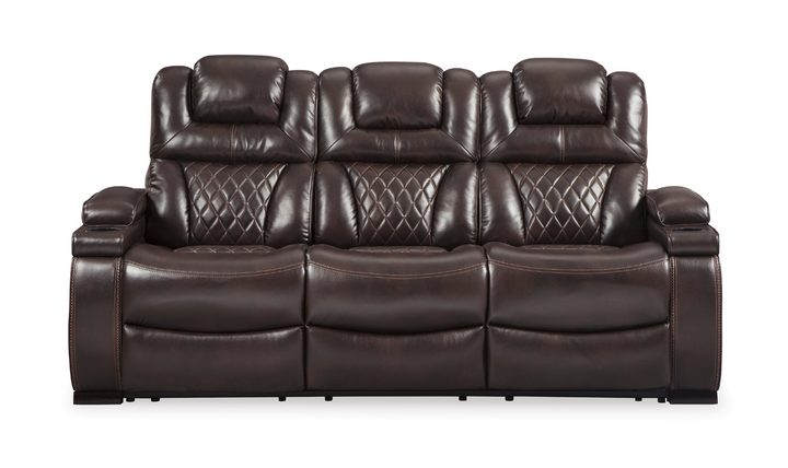 Modern Heritage Warnerton Brown Leather Power Reclining Set