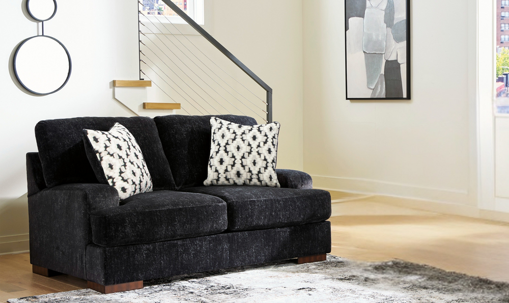 Modern Heritage Whitmore Manor Fabric Loveseat-Jennifer Furniture