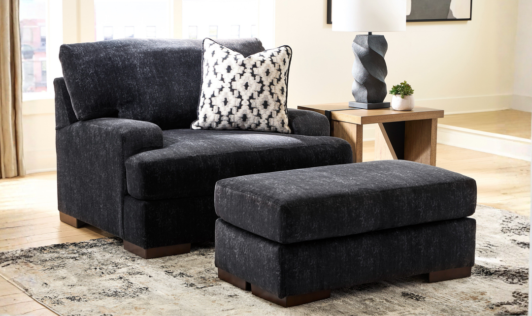 Modern Heritage Whitmore Manor Fabric Ottoman-Jennifer Furniture