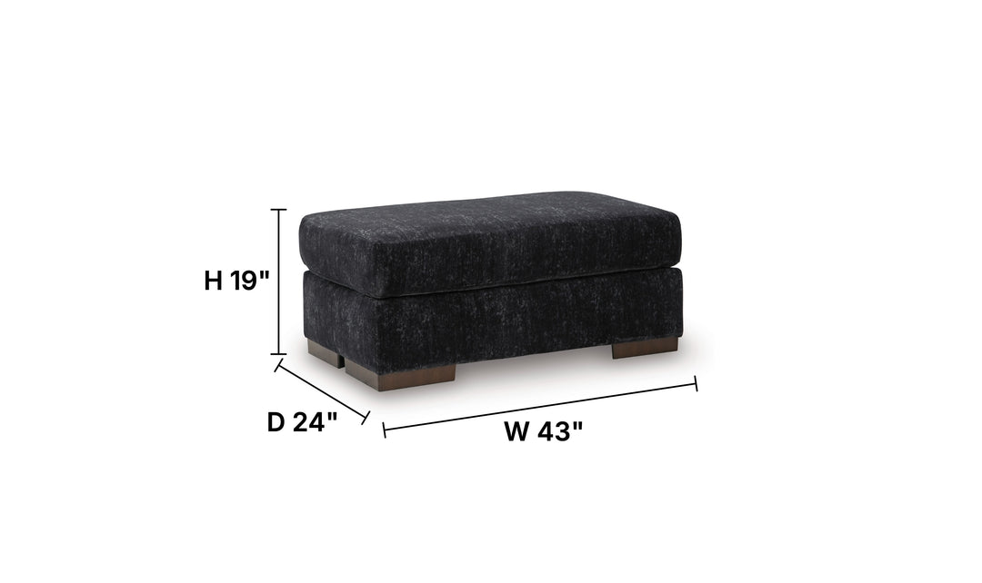 Modern Heritage Whitmore Manor Fabric Ottoman-Jennifer Furniture