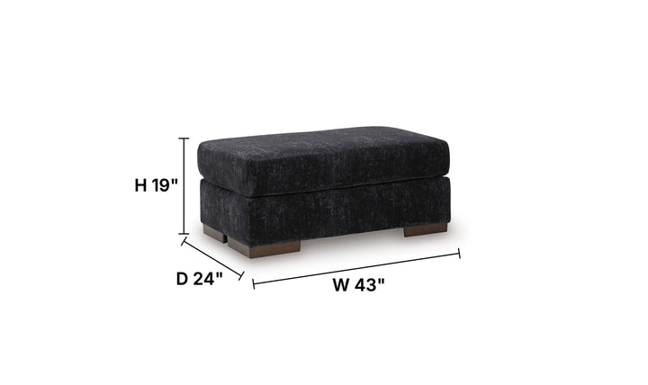 Modern Heritage Whitmore Manor Fabric Ottoman-Jennifer Furniture
