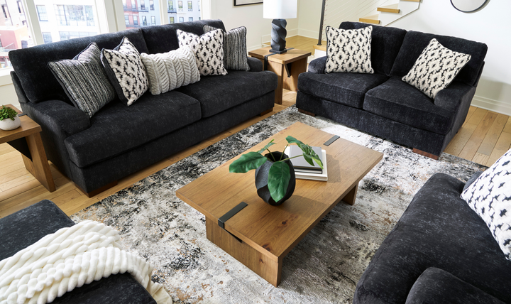 Modern Heritage Whitmore Manor Fabric Stationary Living Room Set-JenniferFurniture
