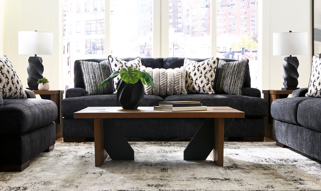 Modern Heritage Whitmore Manor Fabric Stationary Living Room Set-JenniferFurniture